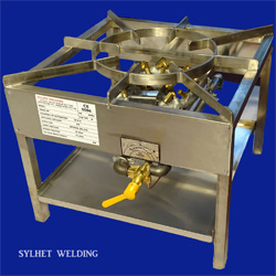 32 Jet Burner Stock Pot Cooker - Grade 304 Stainless Steel
